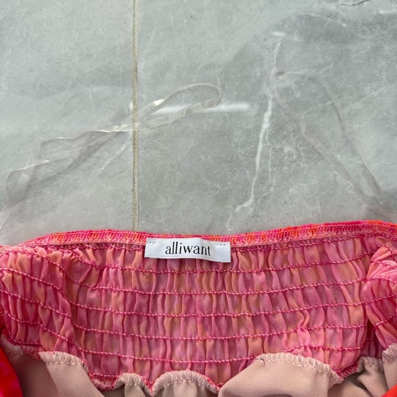 Women’s All I Want Summer Chiffon Multi-Position Neckline Floral Dress Small - Picture 12 of 16